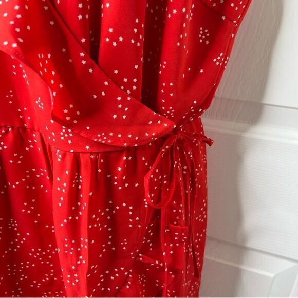 Ladies PROMESA Red Dress Large Ruffled Mini Dress. Perfect For Valentines Day - Picture 4 of 10